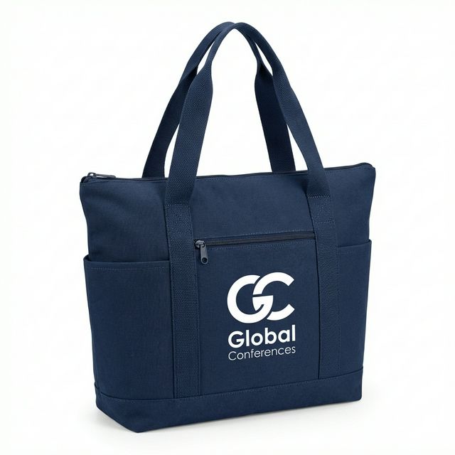 Conference tote bag with branding