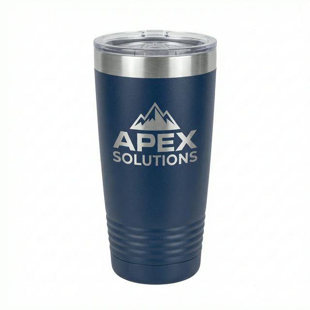 Stainless steel tumbler with logo